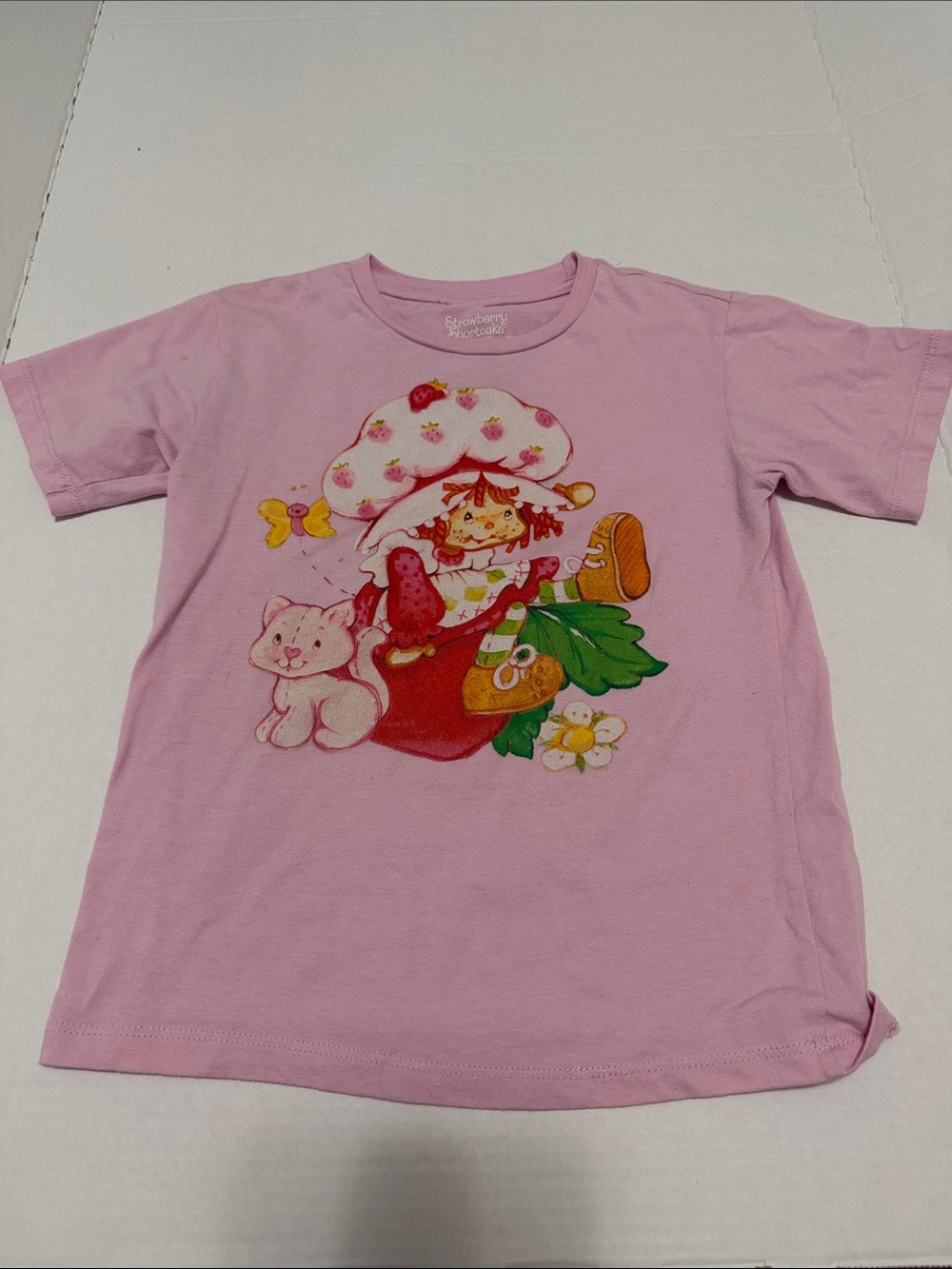 Pink strawberry shortcake Graphic Kids Tee